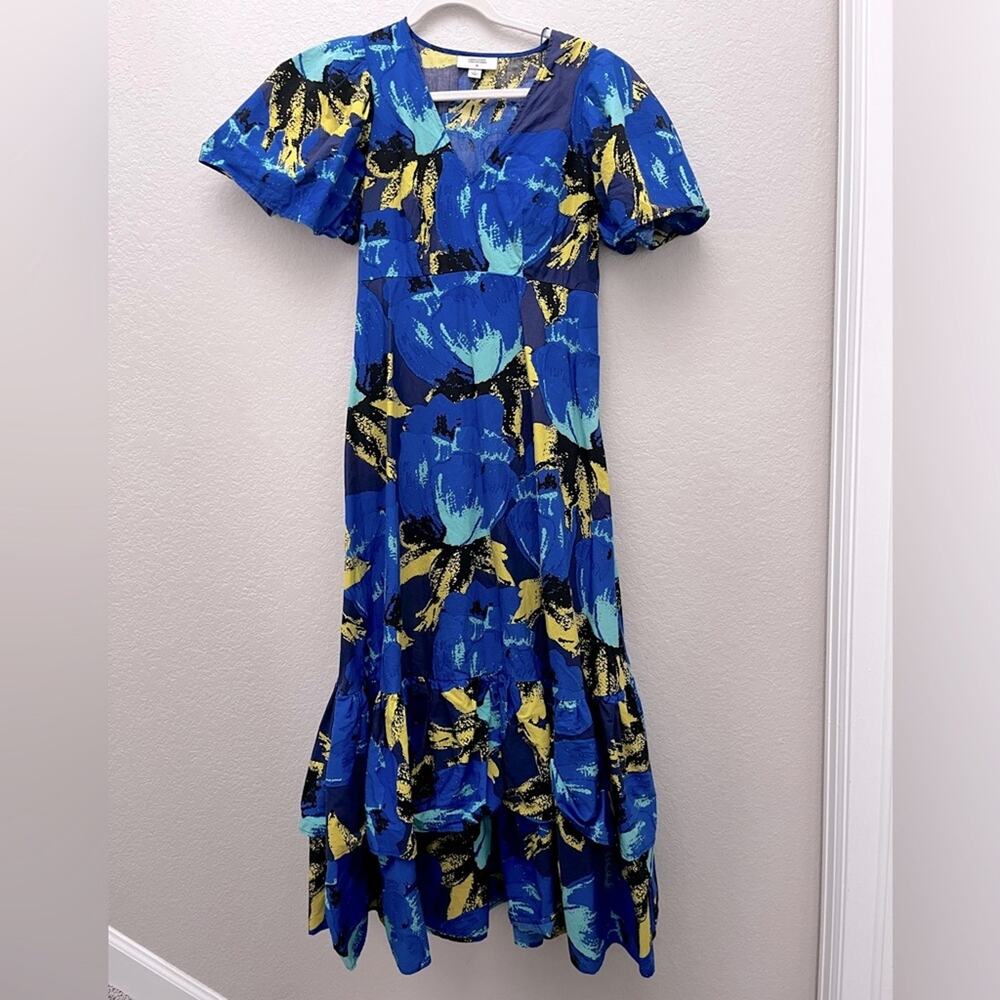 Christopher John Rogers for Target Blue Maxi Dress Size 2 Eclectic Artsy - Picture 2 of 5